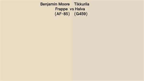 Benjamin Moore Frappe Af Vs Tikkurila Halva G Side By Side