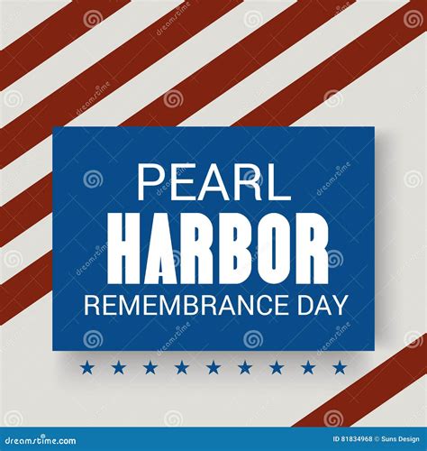 Pearl Harbor Remembrance Day Stock Illustration Illustration Of White Harbor 81834968