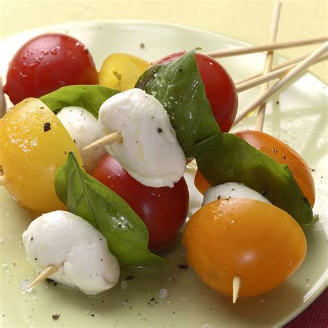 Tomato Basil Skewers Recipe Eatingwell