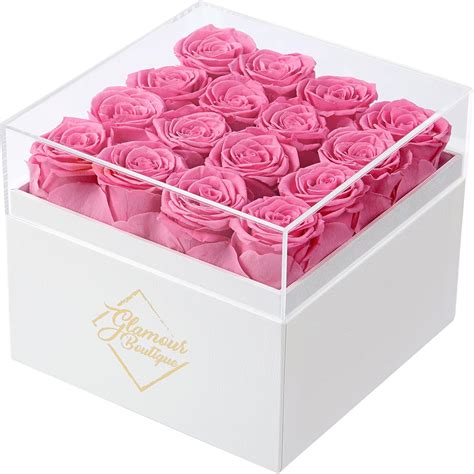 Amazon.com: GLAMOUR BOUTIQUE Preserved Roses in a Box - Valentines Day
