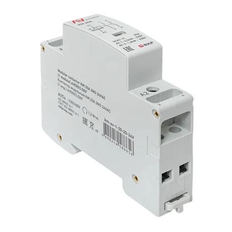 Контактор модульный КМ 20А 2NО 24VAC (1 мод.) AVERES EKF. Цены ...