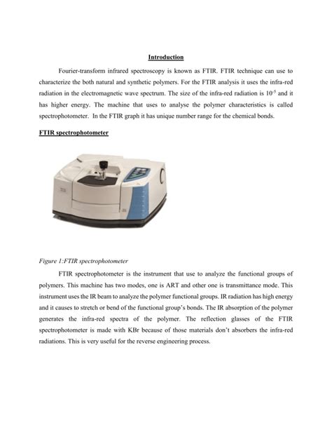 FTIR analysis