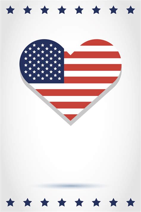 Usa flag heart vector design 1878736 Vector Art at Vecteezy