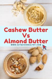 Cashew Butter Vs Almond Butter Which Is Best Eqh