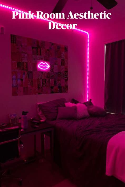 Pink Room Aesthetic Decor | Neon room, Pink room, Aesthetic bedroom