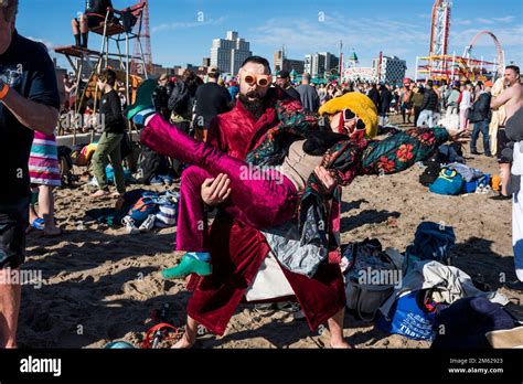 Brooklyn New York January Coney Island Polar Bear Club