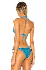 Superdown Chantell Sequin Bikini Top In Teal REVOLVE