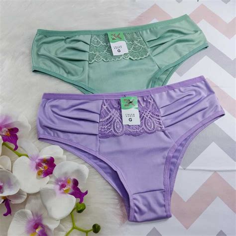 Kit 2 Calcinhas Lingerie Plus Size Renda Cintura Alta KIT 2 ADELE Shopee Brasil