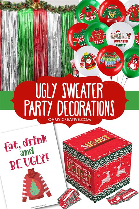 Fun Ugly Sweater Party Decorations - Oh My Creative