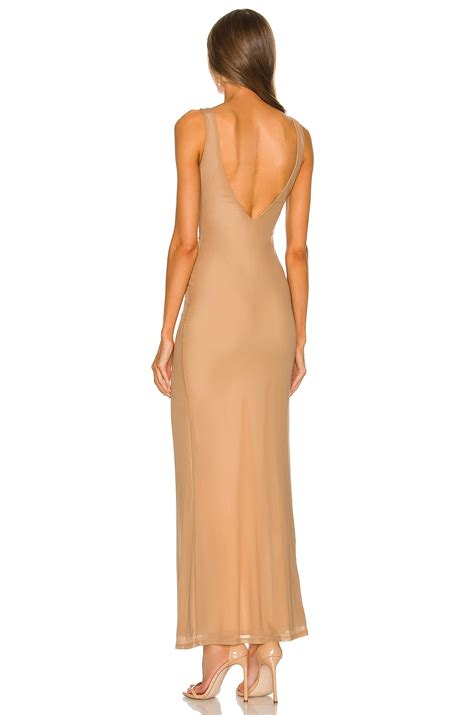 Michael Costello X Revolve Misha Maxi Dress In Nude Revolve