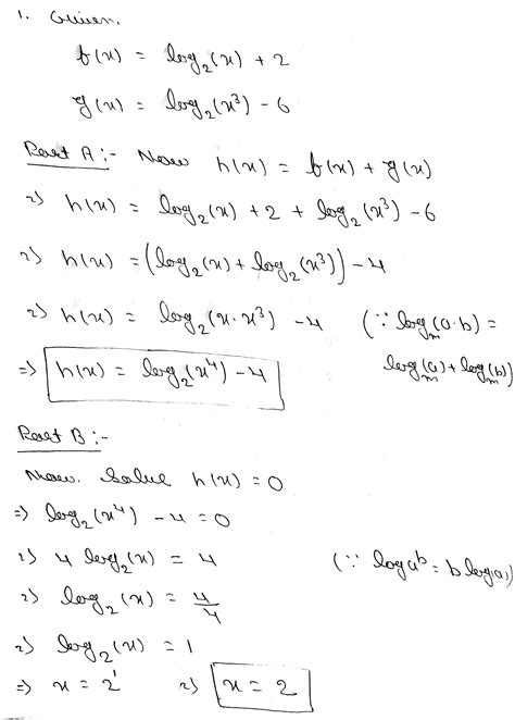 Solved Let F X Log X And G X Log X Course Hero Free Hot