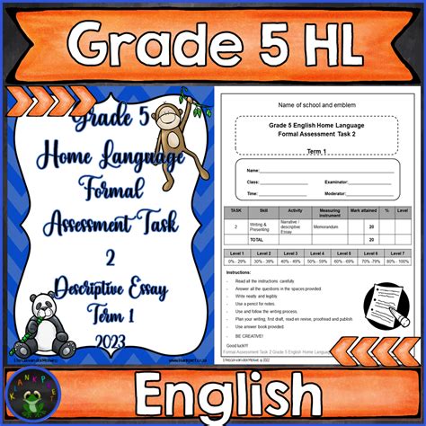 Grade 5 English Home Language Assessment Task Writing Fat2 Term 1