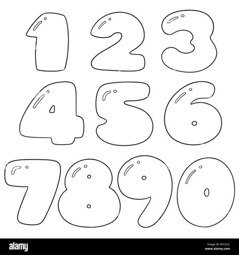vector set of number Stock Vector Image & Art - Alamy 