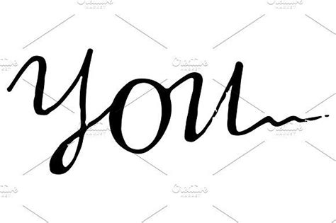 You Word Lettering Italic Vector Lettering Shutterstock Words