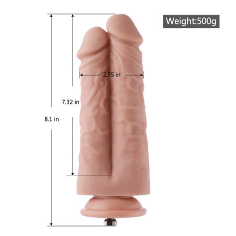 21 6 Cm 8 5 In Conjoined Silicone Dildo Realistic Siamese Penis For