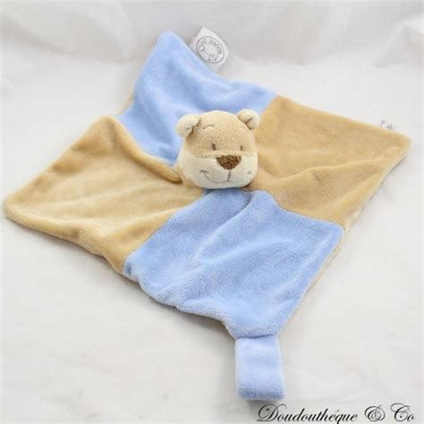 Doudou Plat Romeo Cureuil Noukie S Beige Bleu Attache T Tine Mario