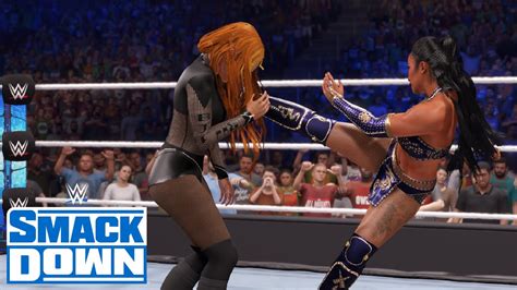 Wwe K Smackdown Becky Lynch Vs Xia Li Youtube