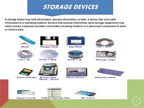 memory and storage devices