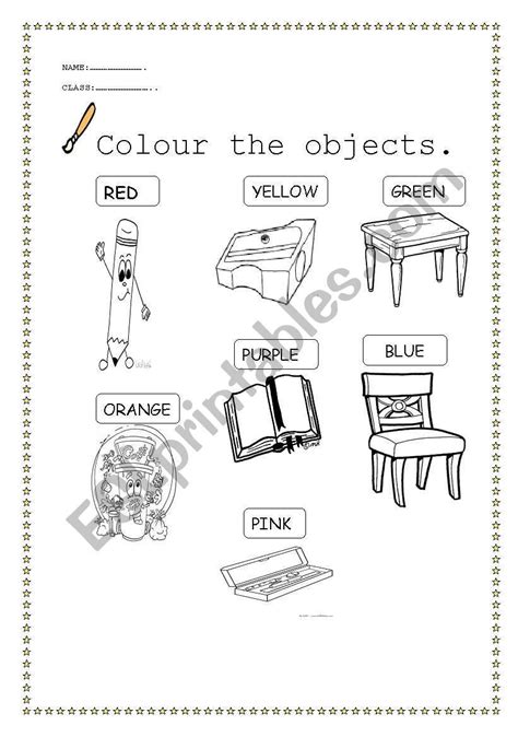 Classroom Objects And Colours Esl Worksheet By Didembilen Phonics