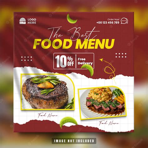 Premium Psd Food Restaurant Social Media Promotion And Instagram Post