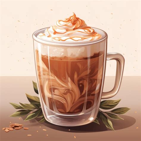 Premium AI Image Illustration Of A Hot Chocolate With Whipped Cream On Top