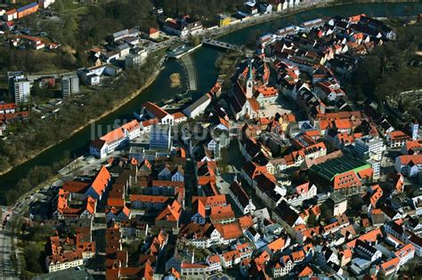 Luftaufnahme Kempten Allgäu Stadtzentrum im Innenstadtbereich am