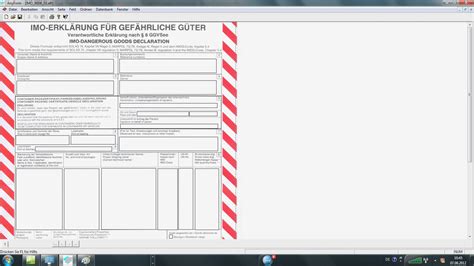 Dangerous Goods Declaration Fillable Form