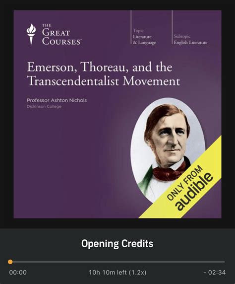 Just Finished This Series On Emerson Thoreau And The Transcendentalist