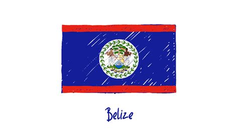 Bandera De Belice Trazo De Pincel Clipart Vector Png Bandera De The