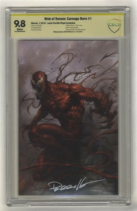 Web Of Venom Carnage Born 1 CBCS 9 8 Lucio Parrillo Signature