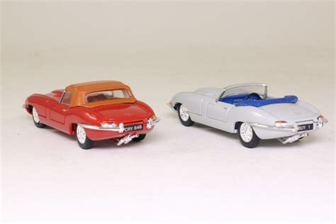 Corgi Classics Jaguar E Type Car Set Open Top Grey Soft Top