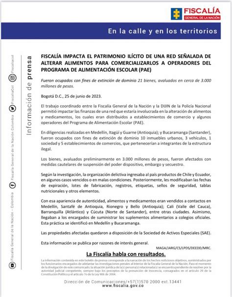 Fiscal A Colombia On Twitter Las Propiedades Afectadas Quedaron A