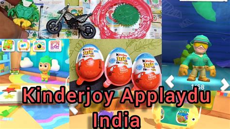 Kinderjoy India Blue Edition 3 Egg Applaydu App Youtube