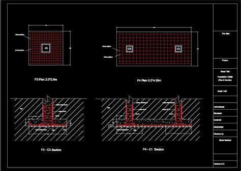 Foundation Details Dwg Section For Autocad Designs Cad