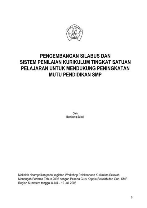 PDF PENGEMBANGAN SILABUS DAN SISTEM PENILAIAN Staff Uny Ac Id Sites