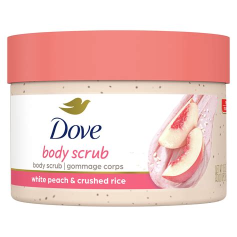 Dove Body Scrub White Peach And Crushed Rice 10 5 Oz