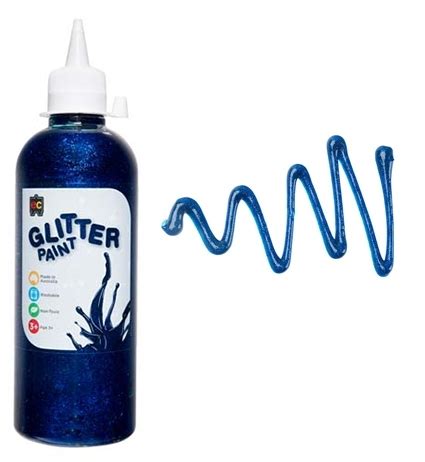 Glitter Paint 500mL - Blue - Educational Colours (GLP500BL) Educational ...