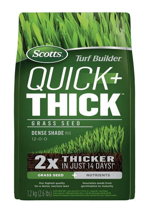 Scotts Turf Builder Quick Thick™ Shade Grass Seed And Fertilizer Mix 1 2 Kg Canadian Tire