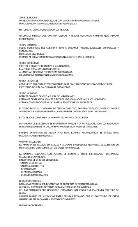 Tipos De Tejidos 9