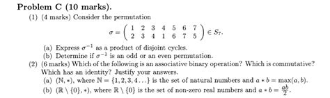 Solved Consider The Permutation Sigma Chegg