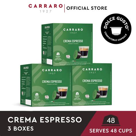 [Bundle of 3] Carraro Crema Espresso Capsule - Dolce Gusto Compatible ...