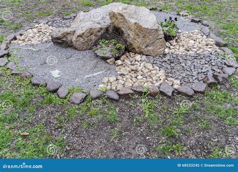 Stones Arrangements In The Garden 1 Stock Image Image Of