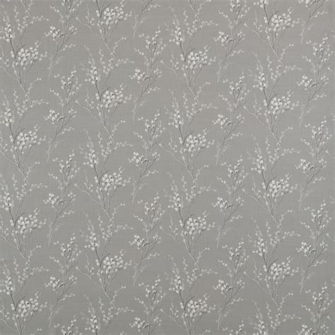 Laura Ashley Pussy Willow Steel Curtain Fabric Closs Hamblin