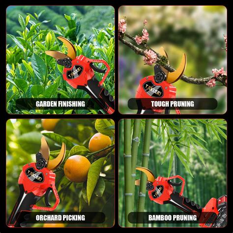 Takuoo Cordless Electric Pruning Shears Professional Brushless