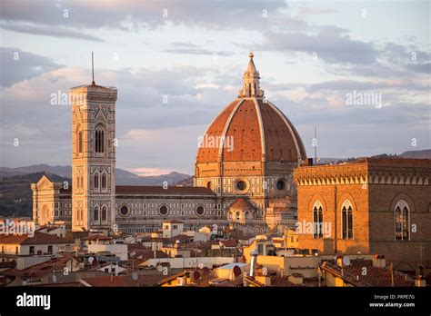 General View Of Cathedral Of Santa Maria Del Fiore In Florence Stock