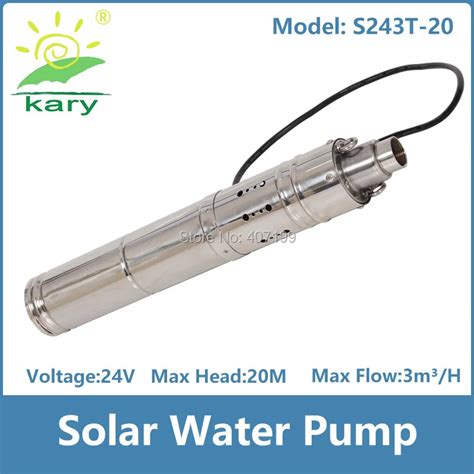 200W 24V Submersible Solar Water Pump 20m Lift Submerged Water Pump