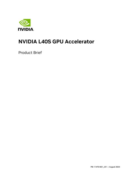 Nvidia L40s Product Brief