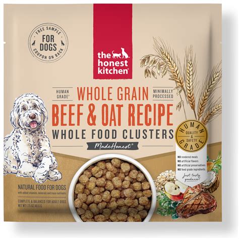 Honest Kitchen Whole Food Clusters Whole Grain Beef Dog Food Sample