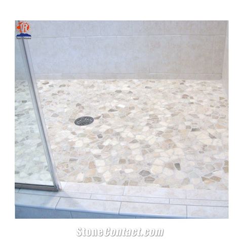 Crystal White Quartz Shower Tray Bath Floor Mosaic From China
