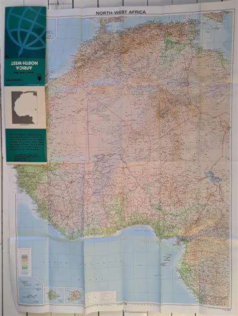 Carte Afrique Nord Ouest World Travel Map Bartholomew Eur